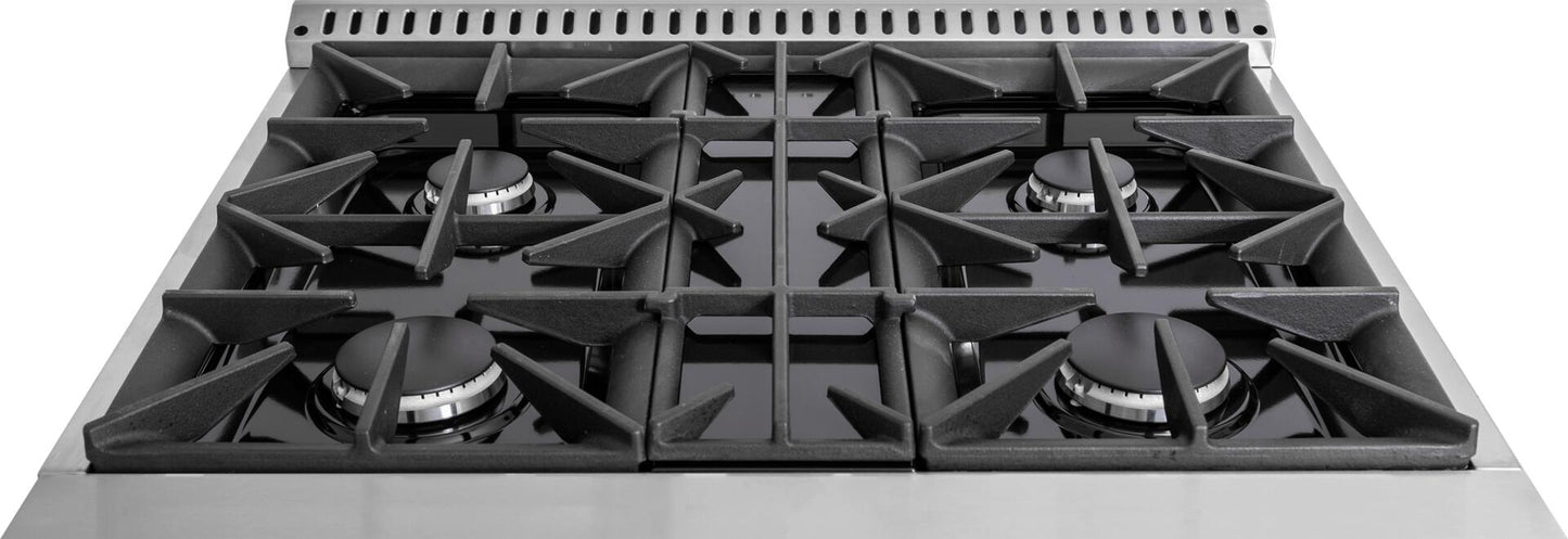 30" Black Freestanding Gas Range