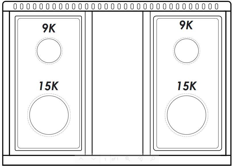 30" Burgundy Freestanding Gas Range