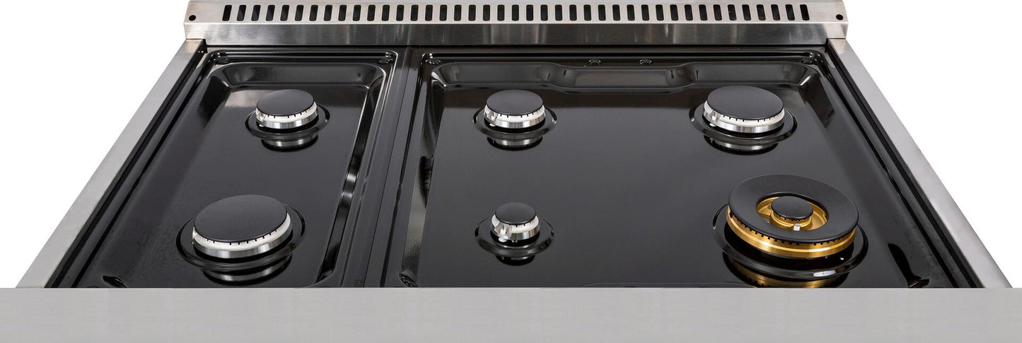 36" Black Freestanding Gas Range