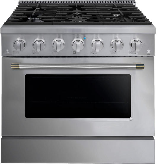 36" Stainless Steel Freestanding Dual Fuel Range