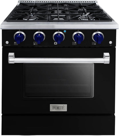 30" Black Freestanding Gas Range