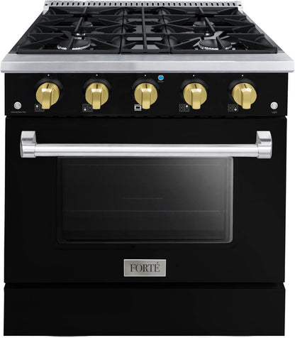 30" Black Freestanding Gas Range