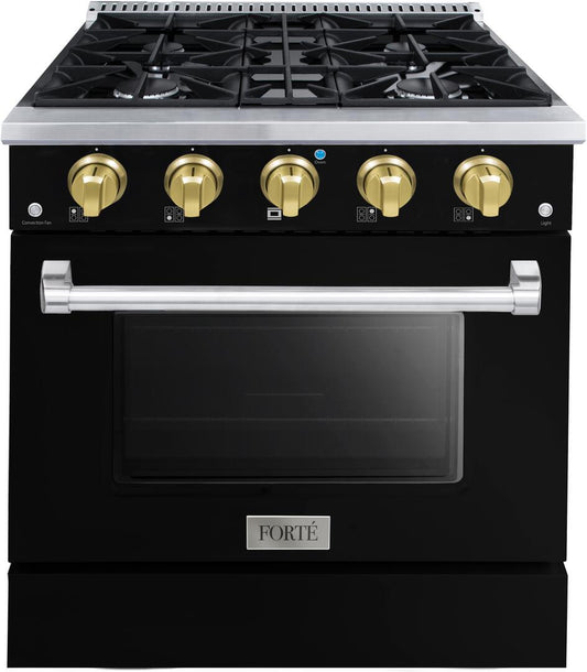 30" Black Freestanding Gas Range