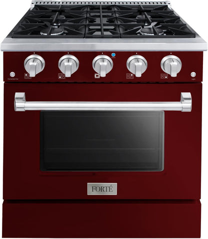 30" Burgundy Freestanding Gas Range