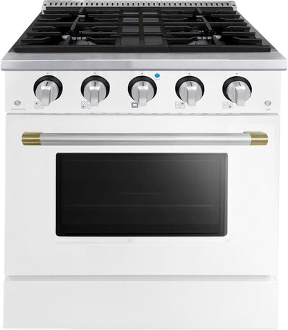 30" White Freestanding Gas Range