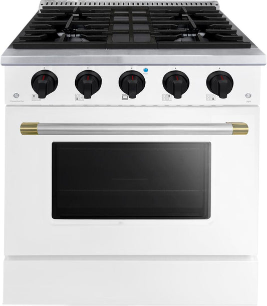 30" White Freestanding Gas Range