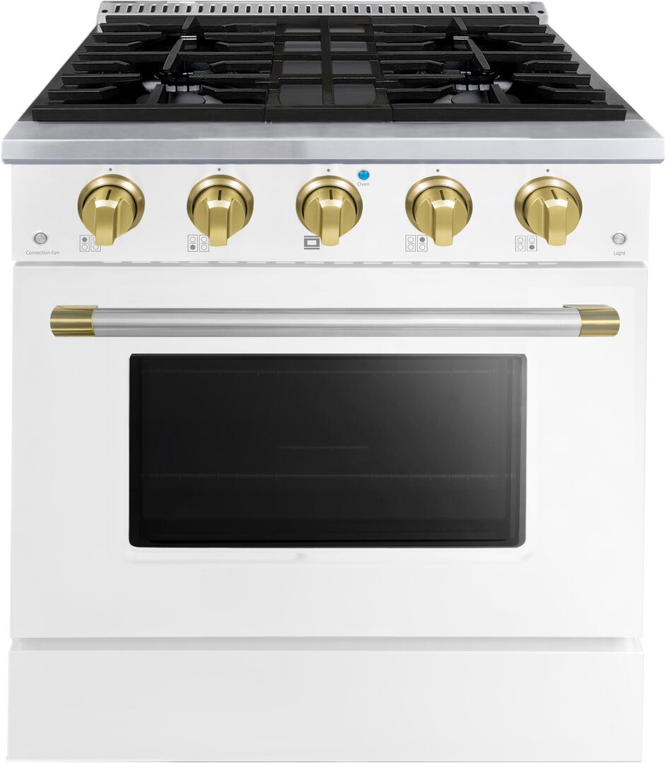 30" White Freestanding Gas Range