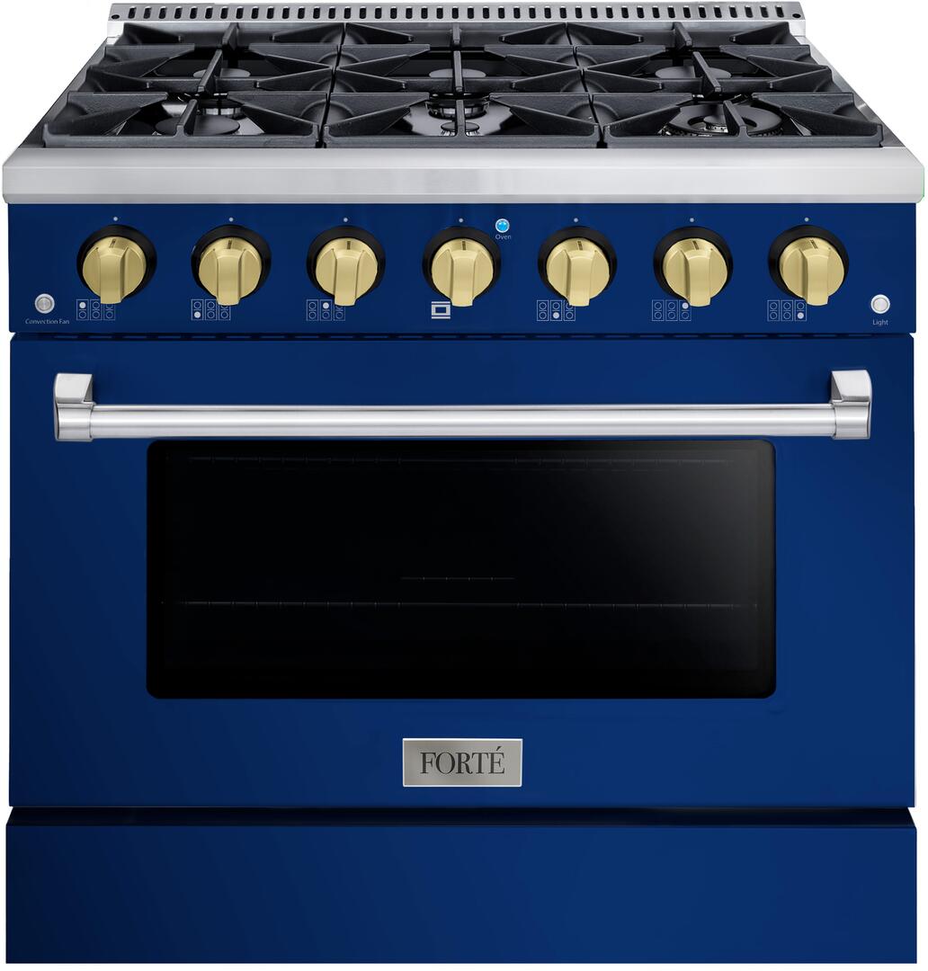 36" Midnight Blue Freestanding Gas Range