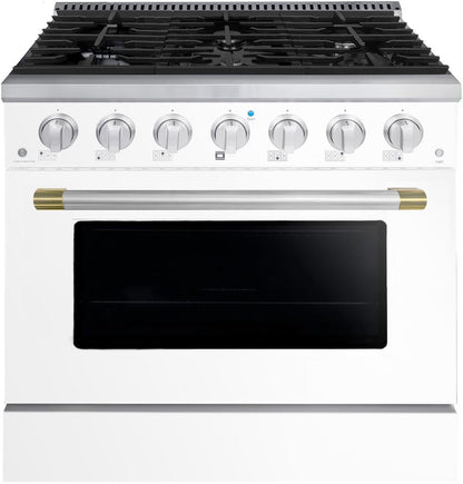 36" White Freestanding Gas Range