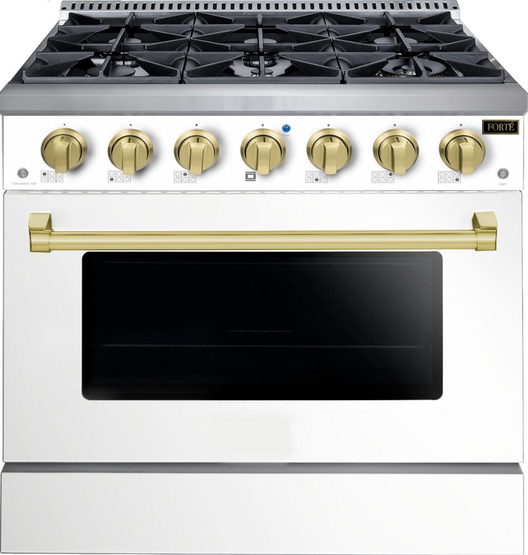 36" White Freestanding Gas Range