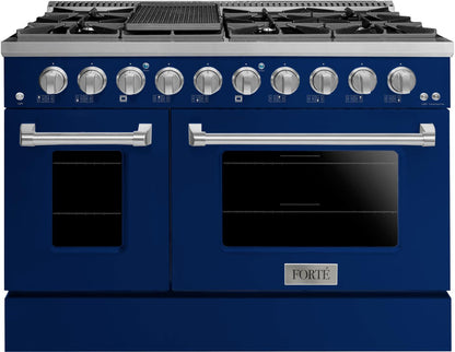 48" Midnight Blue Freestanding Gas Range