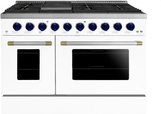 48" White Freestanding Gas Range