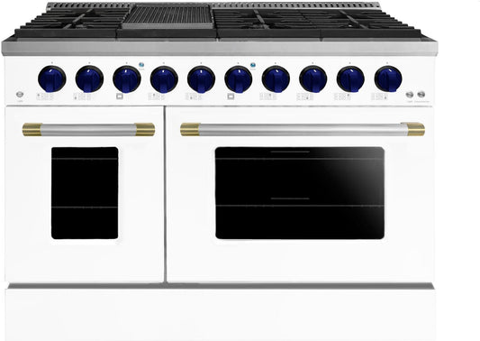 48" White Freestanding Gas Range