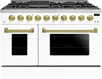 48" White Freestanding Gas Range