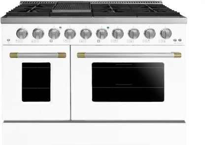 48" White Freestanding Gas Range