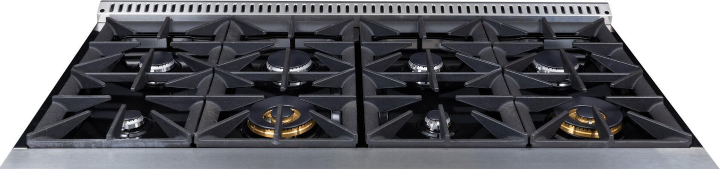 48" Black Freestanding Gas Range