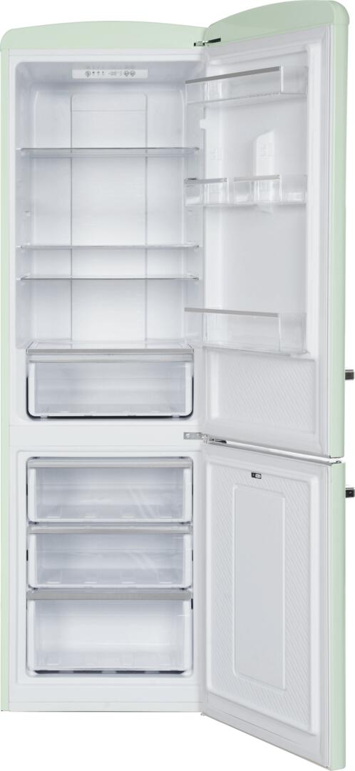 24" Green Freestanding Bottom Freezer Refrigerator