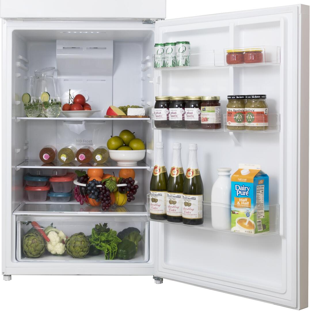 28" White Freestanding Top Freezer Refrigerator