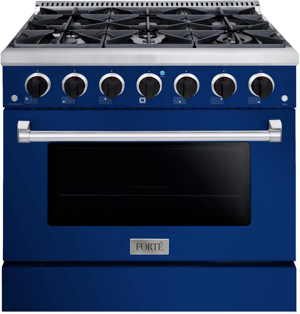 36" Midnight Blue Freestanding Gas Range