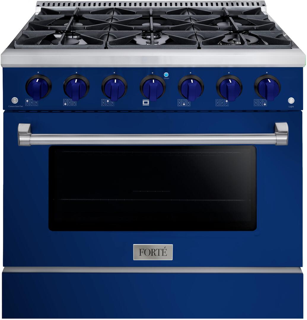 36" Midnight Blue Freestanding Gas Range