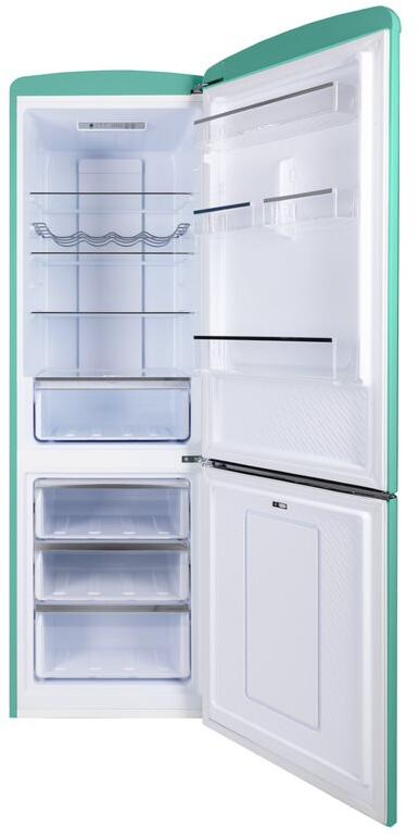 24" Teal Freestanding Bottom Freezer Refrigerator