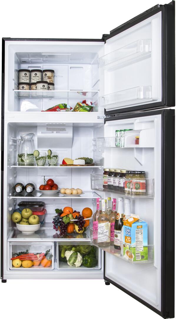 30" Black Freestanding Top Freezer Refrigerator