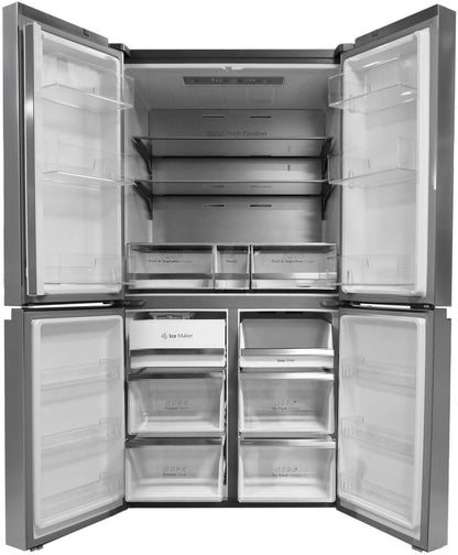 36" Stainless Steel Freestanding French Door Refrigerator