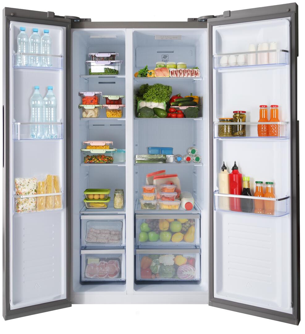 36" Stainless Steel Freestanding Side-By-Side Refrigerator